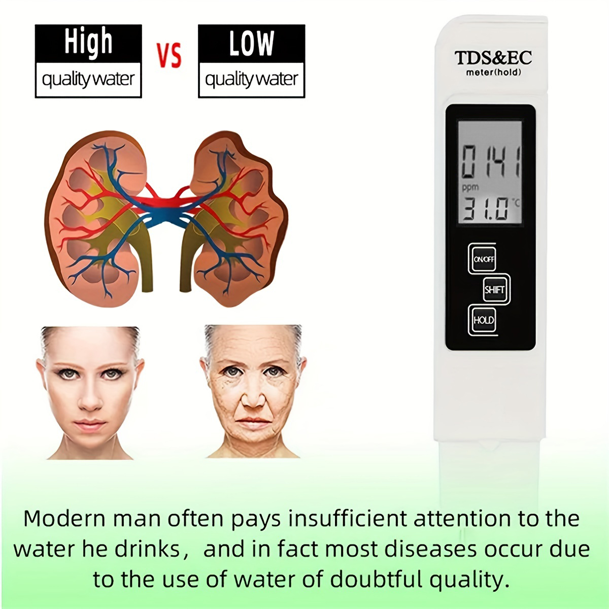 3in1 Wasser Qualität Erkennung – Ph Meter Digital Water Tester Bewertung und Preis